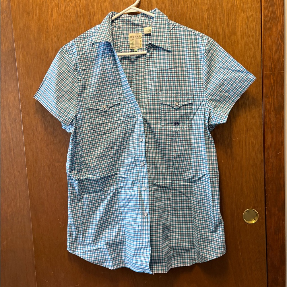 Roper Blue Plaid Women's Casual Shirt